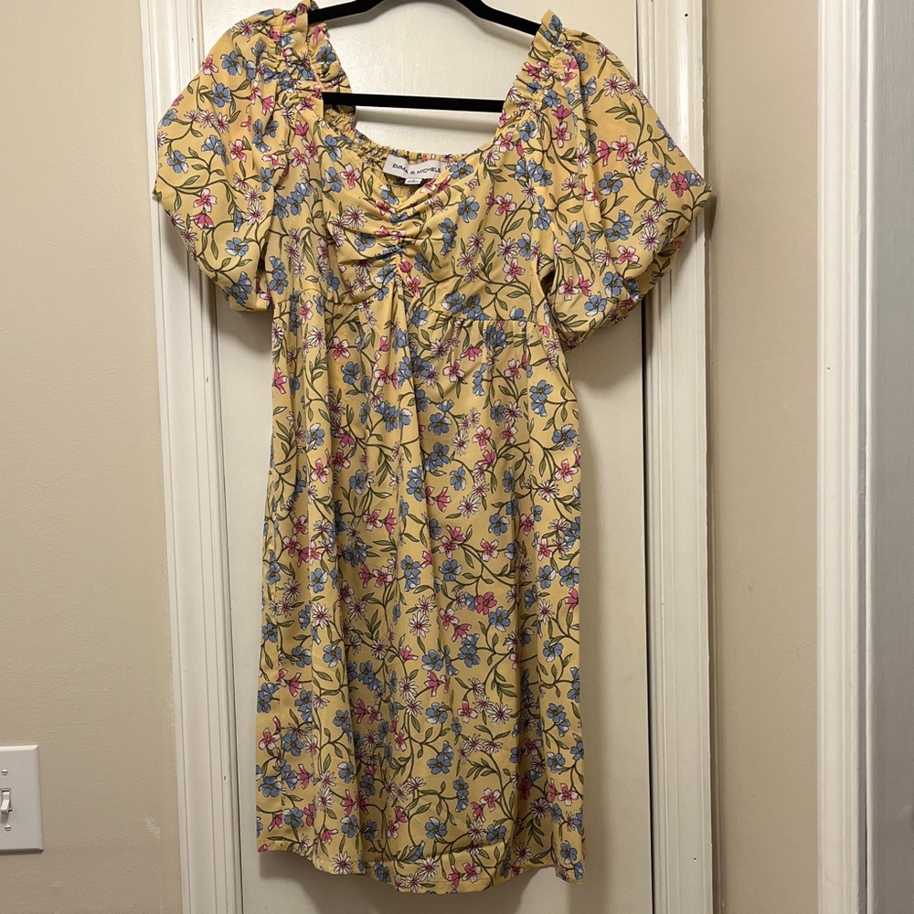 Emma & Michele Yellow Floral Dress